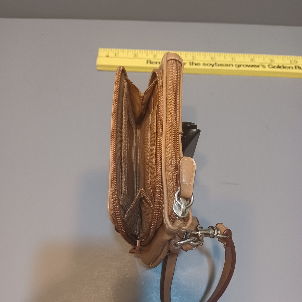 Vintage Leather Patchwork Wristlet - image 4